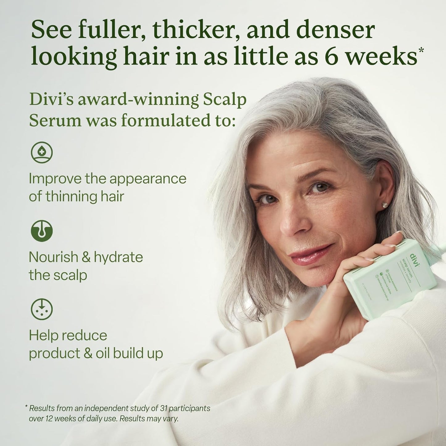 divi Scalp Serum for Thinning Hair, 30ml – Clinically Tested, Nourishing Formula with Amino Acids, Caffeine & Rosemary Oil – Promotes Healthy Scalp & Fuller-Looking Hair, Reduces Oil & Product Buildup